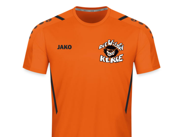 DIE WILDEN KERLE Logo T-Shirt – Orange, Kindergröße 122, Kurzarm